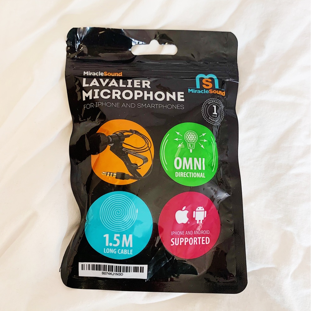 NWOT MiracleSound Lavalier Microphone (iPhone & Android Compatible)
